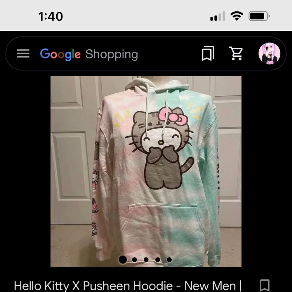 Hello kitty x pusheen hoodie (don’t buy) read description!